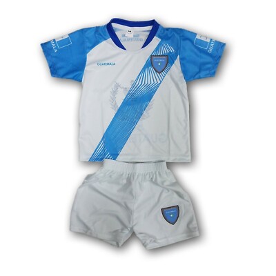 Guatemala Kids Outfits Jersey and Short White/Blue New Without