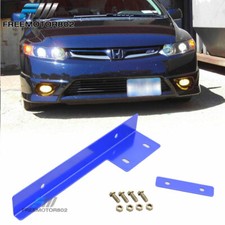 Universal Blue Front Bumper License Plate Relocator Bracket Holder Bar Jdm Universal Blue Front Bumper License Plate Relocator Bracket Holder Bar Jdm