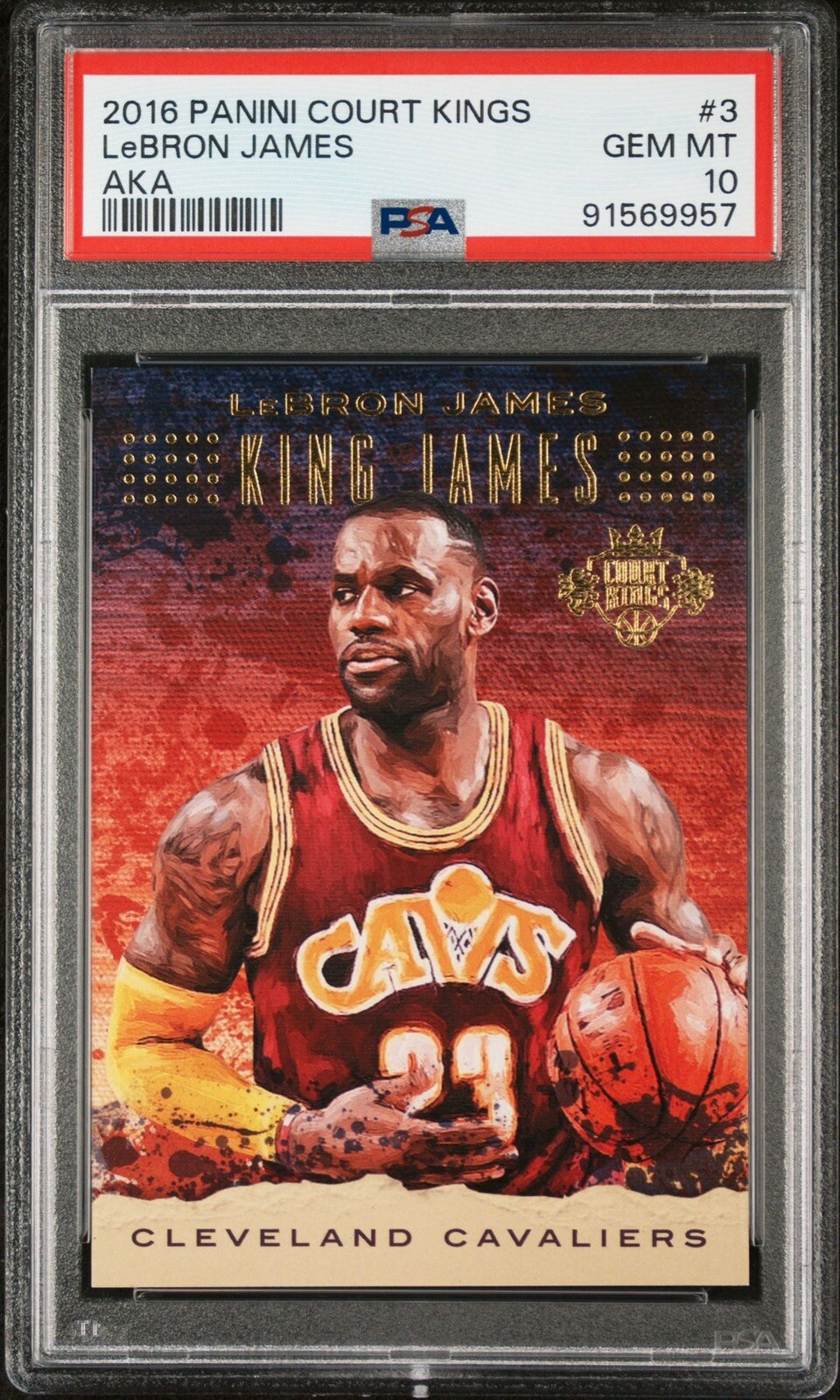2016 Panini Court Kings AKA #3 LeBron James PSA 10 Gem Mint