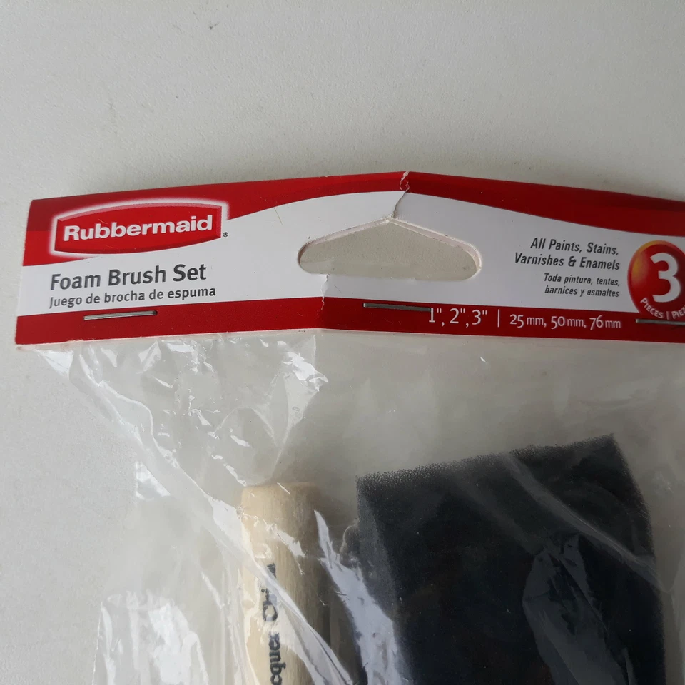 Juego de cepillos de espuma Rubbermaid 3 piezas 25 mm 50 mm 76 mm 070042510096 3955057 3955057 Foto 3 de 4