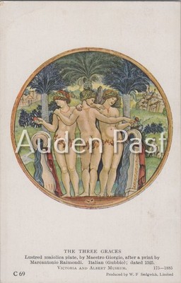 Vintage Drei Grazien Postkarte W. F Sedgwick Victoria & Albert Museum C69