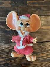 Vintage 1970s Topo Gigio Christmas Santa Coin Bank Huron Products