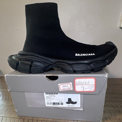 Balenciaga Speed Trainer Black Slip-On Sock Sneakers High Top Logo New w/Box