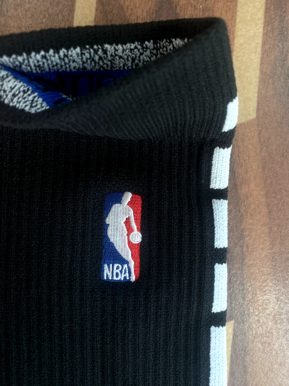 Nike NBA Authentic Player Team Issued Socks Black/White Power Quick Grip Elite