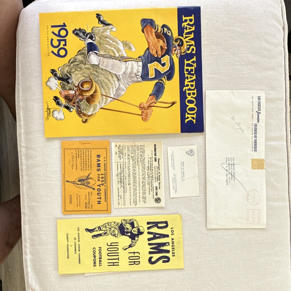 Vintage time capsule LA Rams collection all items include included. Vintage time capsule LA Rams collection all items include included.