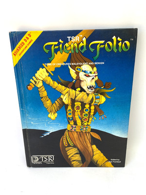 1981 AD&D Fiend Folio 1st Edition Tome of Creatures TSR Vintage Tight Binding