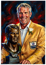 BRETT FAVRE * Hall Of Fame * FOOTBALL * Illustrated Art Card * ATC ACEO