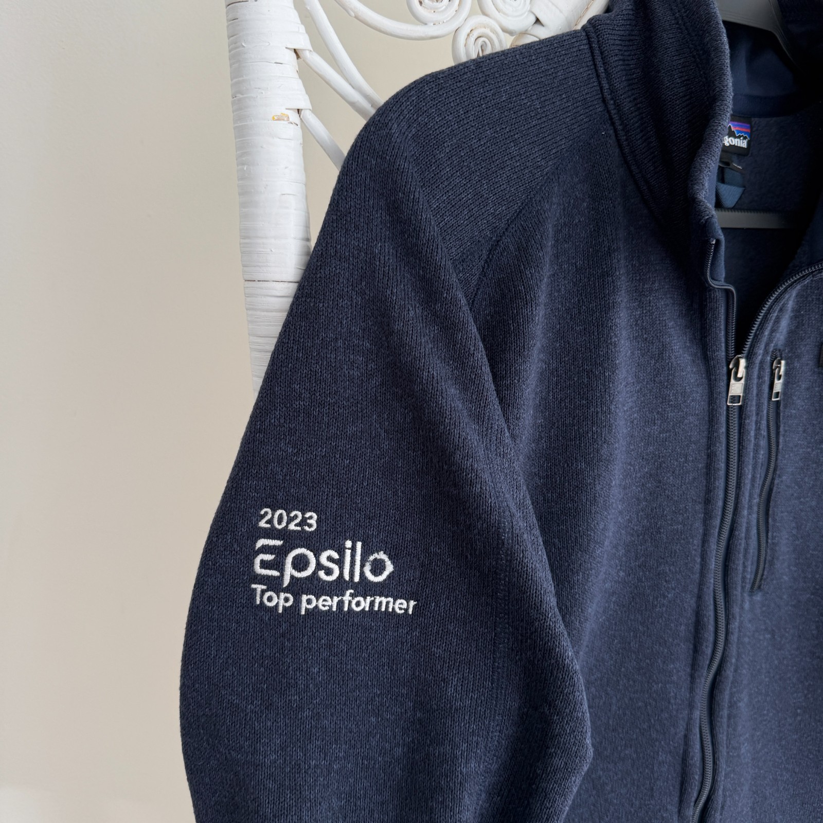 Patagonia Better Sweater Mens Large Navy Zip Knit Fleece Pullover Jacket *LOGO* thumbnail 5