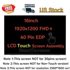 LCD TOUCH Screen 40pins For Lenovo ThinkPad P16S Gen 1 2 21HK001KUS 21HK001PUS