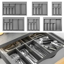 Kitchen Drawer Insert Organizer Cutlery Tray Plastic Cupboard Storage Separator