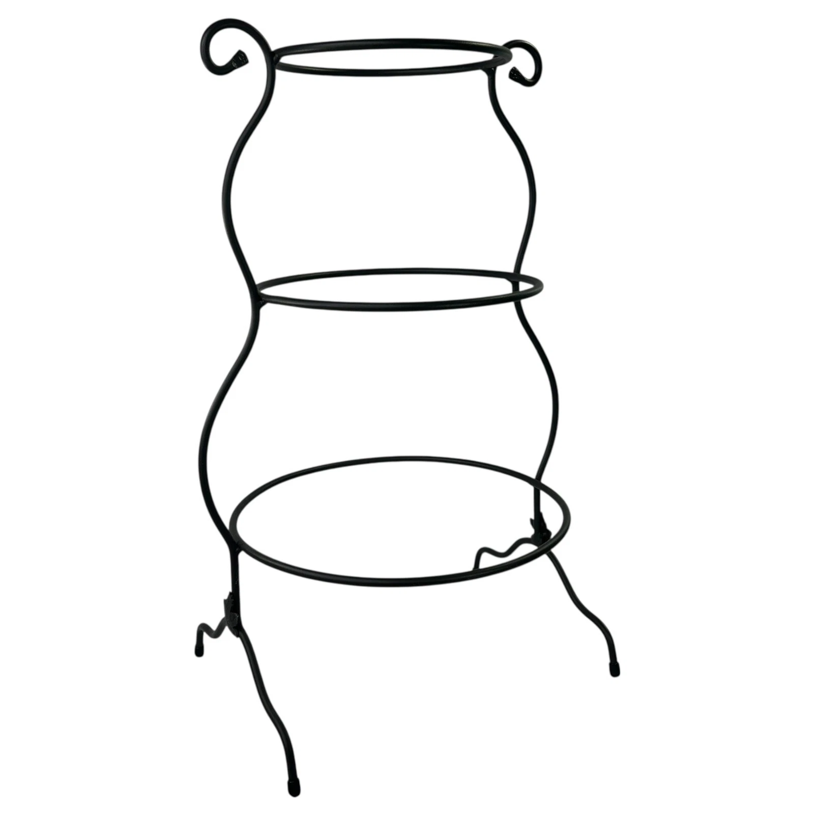 Longaberger Foundry MIXING BOWL STAND 3 Tier Black Wrought Iron