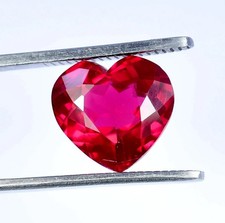 10.00 Ct Certified Natural BURMA Pigeon Blood Red Ruby Heart Cut Loose Gemstone