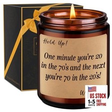 Scented Candles - 70th Birthday Gifts for Women, Men - Birthday Gifts Brown