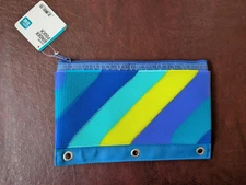 Pen + Gear Sensory Binder Pencil Pouch Zip Up Multicolored Blue School