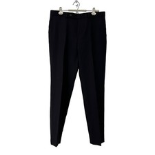 Yves Saint Laurent Black Wool Straight Leg Trouser Pants Mens Size IT50R
