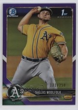 2018 Bowman Draft Chrome Purple Refractor /250 Dallas Woolfolk #BDC-127 1cx3