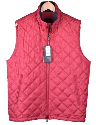 NEW Brooks Brothers Ruby Red Thermore Quilted Puffer Vest Full Zip Gilet XL