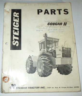 #ad Steiger Cougar II Tractor Parts Catalog Manual Book 9 74 37 022 ORIGINAL $75.99