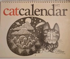 Vintage Kliban Cat Calendar, 1977