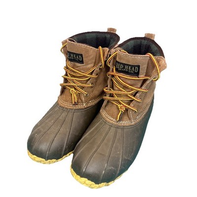 Red Head Brown Leather Rubber Thinsulate 200 Gram Lace Duck Boots Mens Size 9