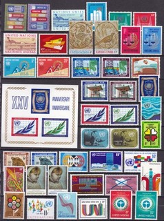 UNITED NATIONS NEW YORK 1969 72 COMMEMORATIVES INC S/S MNH