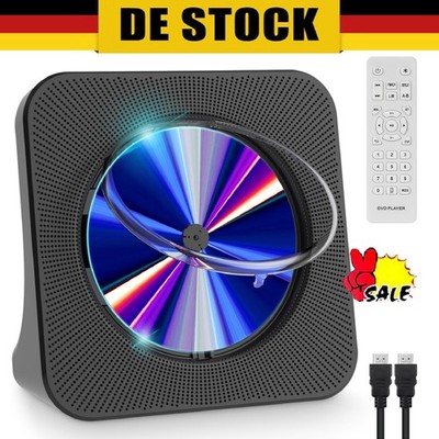 Tragbarer CD Player Bluetooth, DVD/CD/USB-Stick/3,5 mm Audioplayer, FM-Radio