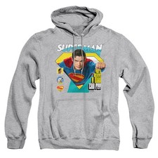 Superman 2025 Comic Flight Adult Pull-Over Hoodie, Athletic Heather, S-3XL