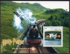 Tajikistan 2002 HARRY POTTER and the Chamber of Secrets-TRAIN S/S Perforated MNH