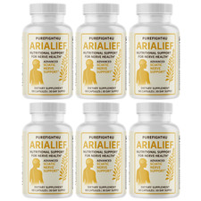 AriaLief Brain  Nerve Support  Memory  Cognitive Boost Supplement - 6 Bottles