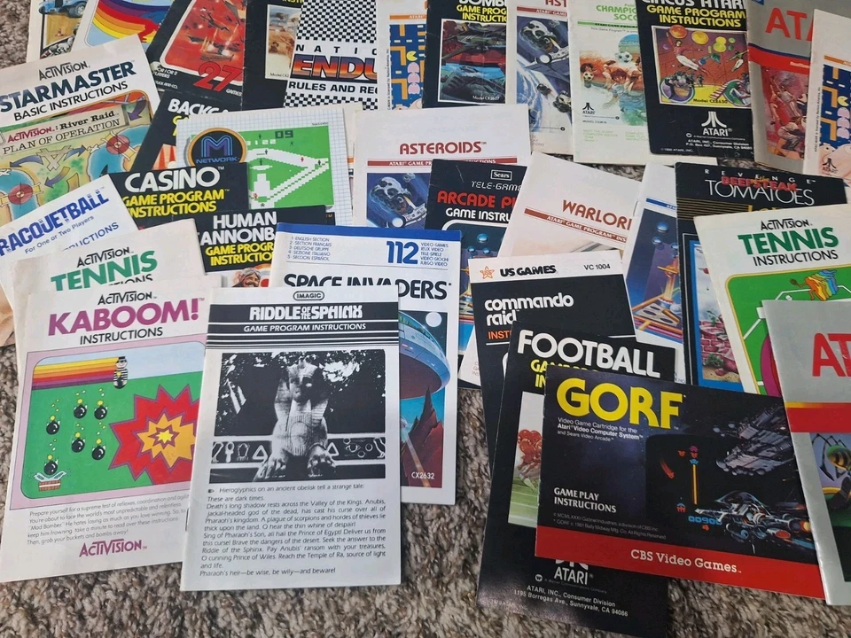 Lote de 100+ folletos manuales de instrucciones del juego Atari 2600  - Imagen 2 de 4
