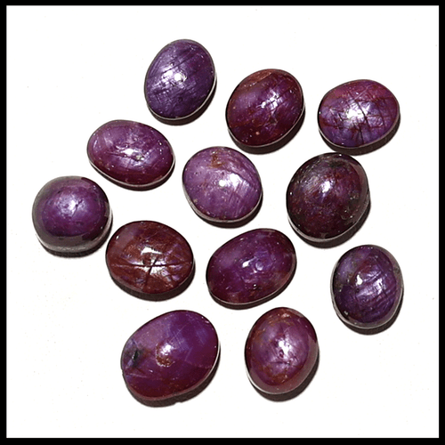 Majestic Spark ~ Lotto 12 pezzi pietre preziose cabochon stella naturale alta qualità 7 mm-10 mm - Foto 5 di 12