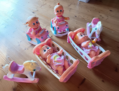 Großes Set: 4x Simba Bouncin' Babies Puppen (Little Bonny) mit viel Zubehör