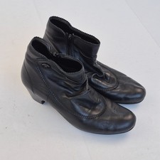 RIEKER Boots 5 38 Black Leather Womens High Heel
