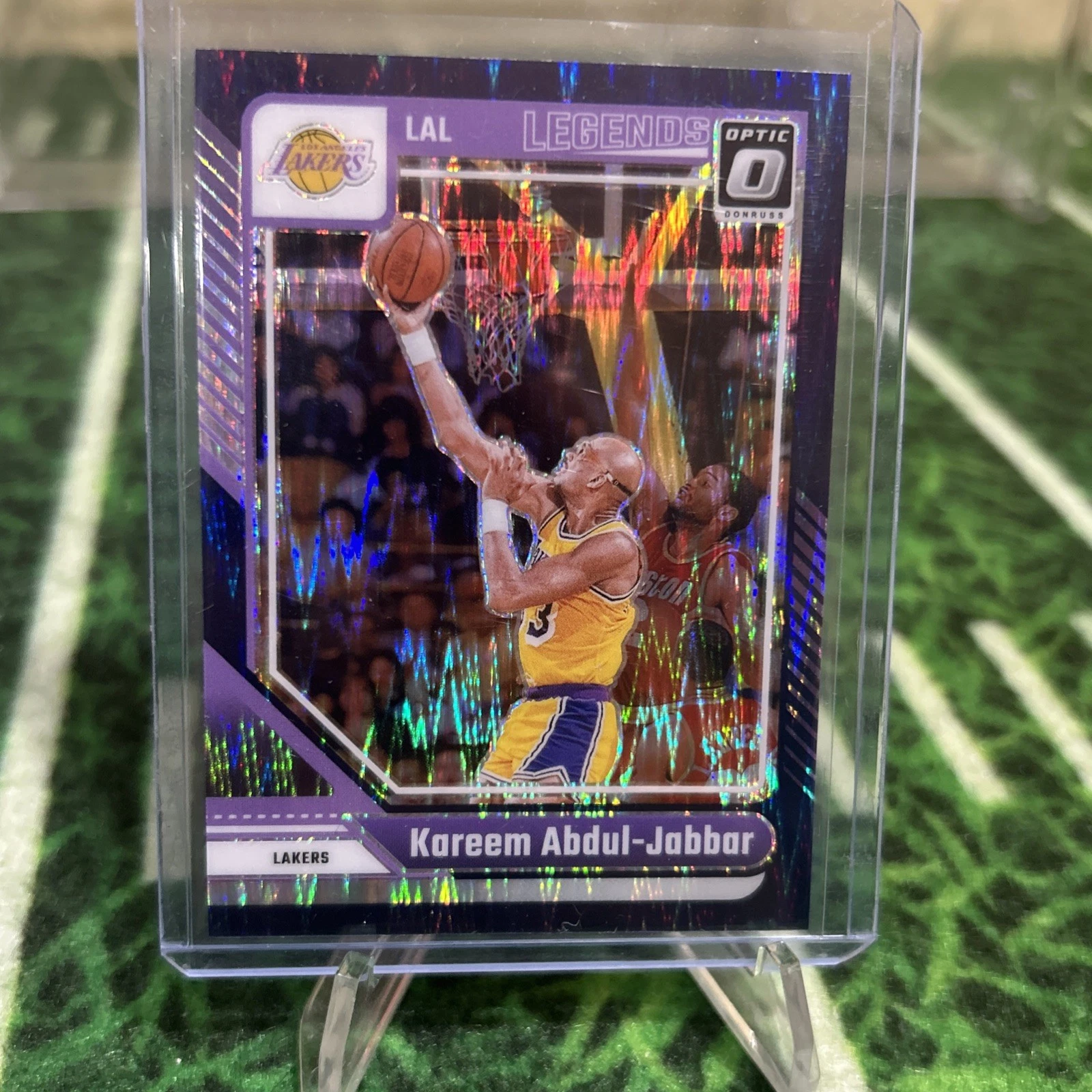 2024-25 Donruss Optic Legends Kareem Abdul-Jabbar Purple Shock Prizm
