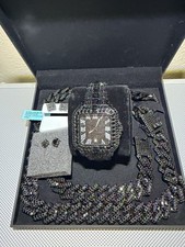 Jewelry Full Black Out AAACZ  Men s set an Mo...