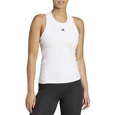 adidas Women's Designed-for-Training Slim Fit Tank Top White Large NWT 35