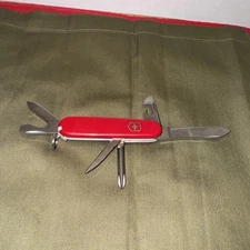 Victorinox Officer Swiss Army Knife 3.25 Inch Red Case 6 Attachments