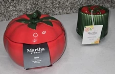 Lot Of 2 Fresh Off The Vine Candle, Tomato - Martha Stewart 
