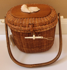 Farnum Nantucket Shells Handbag Basket Purse 2006 Signed Farnum has Tag