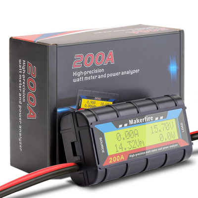 200A Upgraded Watt Meter with Longer Wire, High Precision Power Analyzer Battery