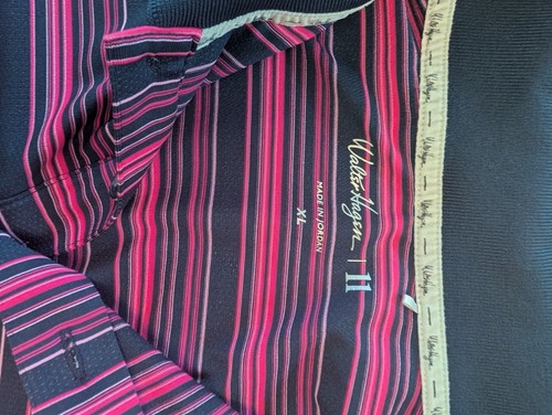 Walter Hagen Blue And Hot Pink Striped Golf Shirt Xl - Picture 2 of 2