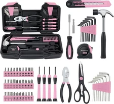 58 Piece Household Tool Set, General Household Hand Tool Kit with Plastic Toolbo