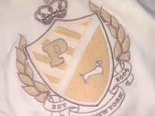 NWT PINK BY VICTORIA'S SECRET FLEECE LOGO CAMPUS HOODIE ZIP SWEATSHIRT - XL