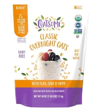 Oatsome Organic Overnight Oats with Chia, Flax, & Hemp, 40 Ounce (Pack of 1) 