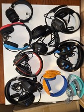 Assorted Bundle Lot Of 9 Gaming Headsets Untested Sold As Is