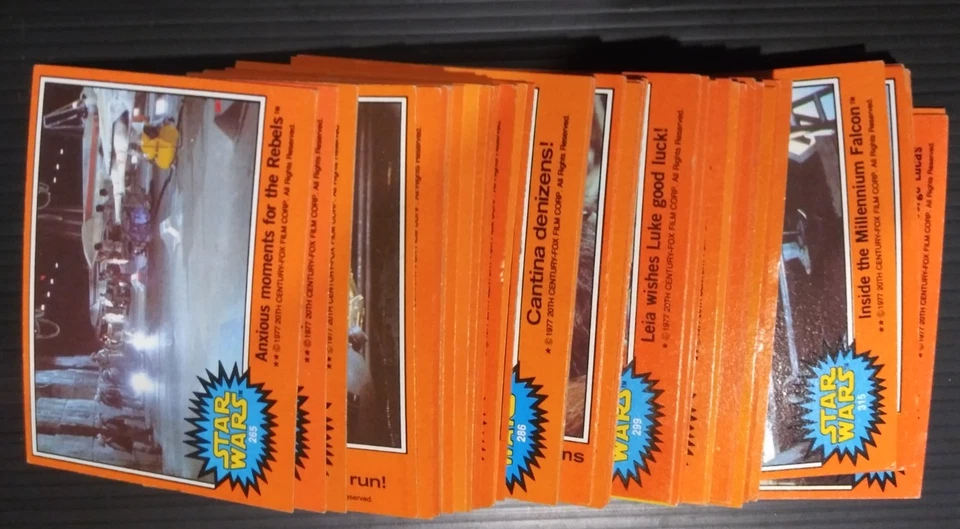 De colección 1977 Original Star Wars Incompleto S5 Naranja Base Set Miss 3 Cartas EX/EX+ Foto 3 de 4