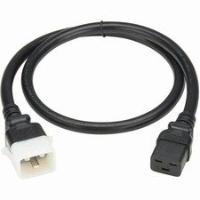 Eaton P036-E04-6 PDU POWER CORDS C19 P-LOCK C20 HEAVY-DUTY 20A 12 AWG 4FT BLACK