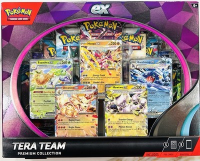 New Sealed Pokmon Tera Team EX Premium Collection 5 Foils 9 TCG Booster  Packs | eBay