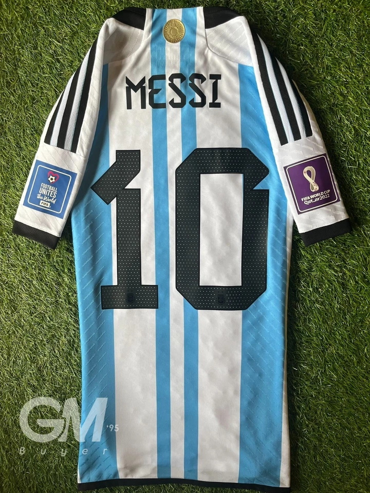 Maglia Adidas Authentic Player Shirt Argentina World Cup 2022 Mexico Messi M - Immagine 4 di 4