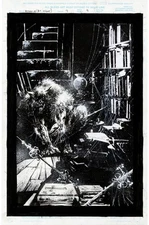 1998 Marvel Comics WEREWOLF BY NIGHT SPLASH PAGE Leonardo Manco Original Art